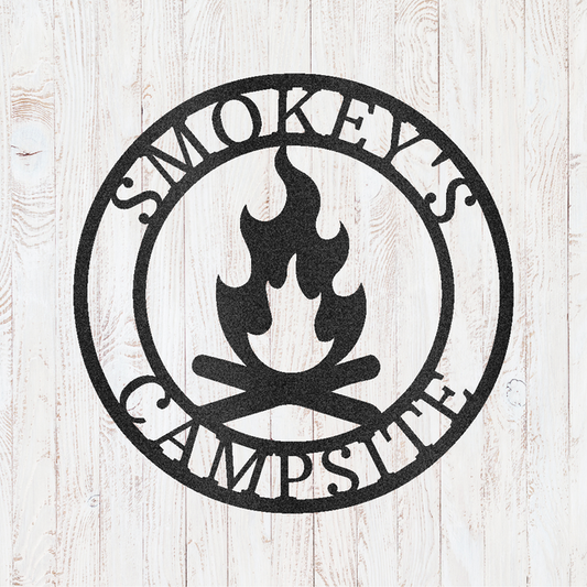 Campfire Monogram - Steel Sign
