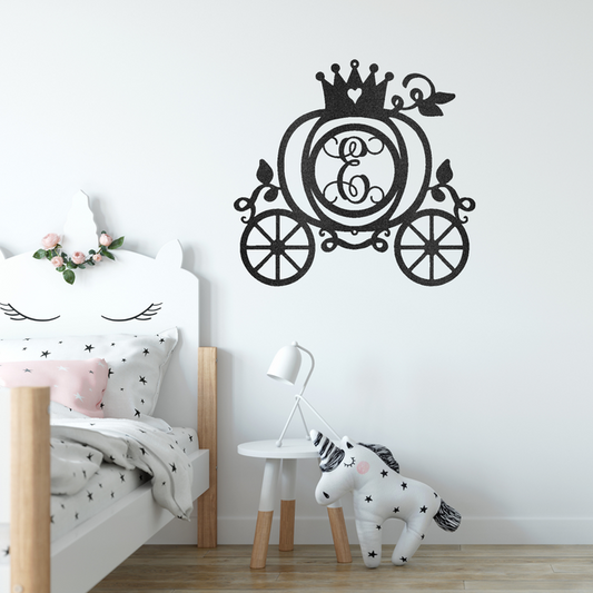 Carriage Initial Monogram - Steel Sign